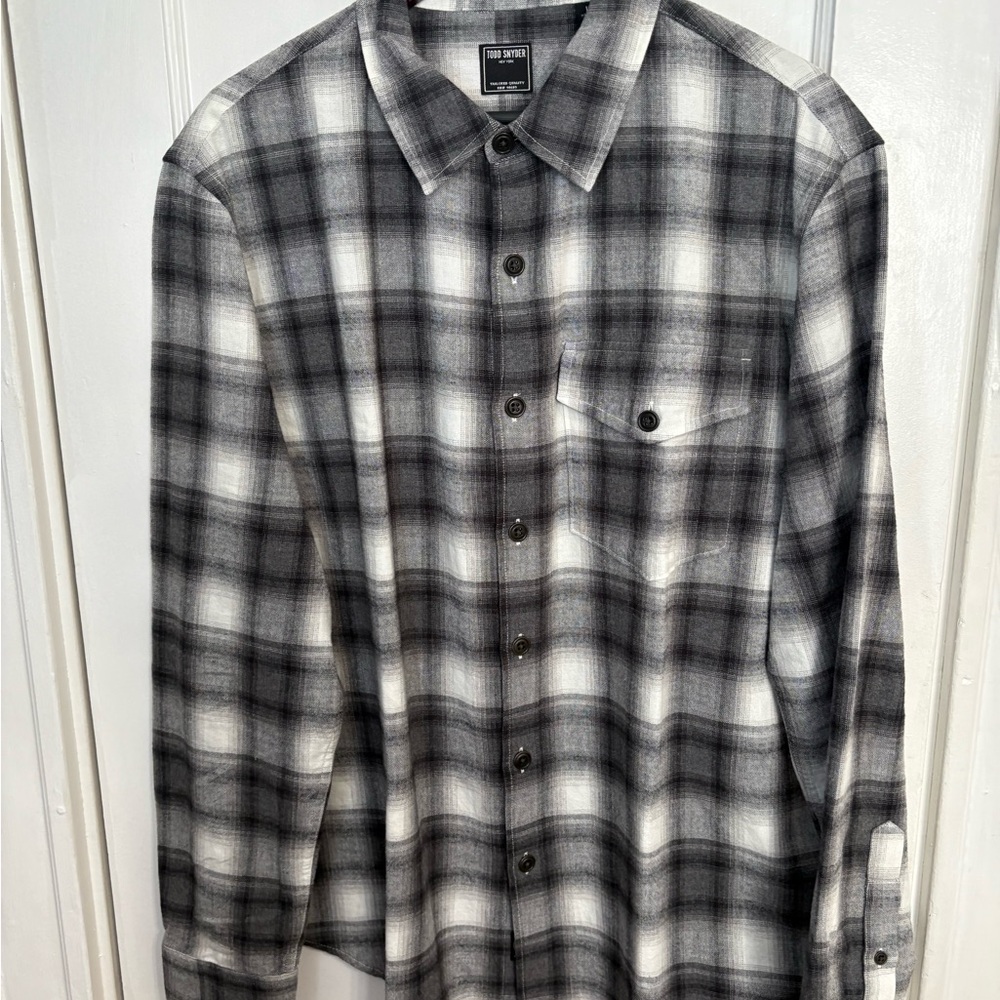 Todd Snyder Charcoal Plaid Shirt
